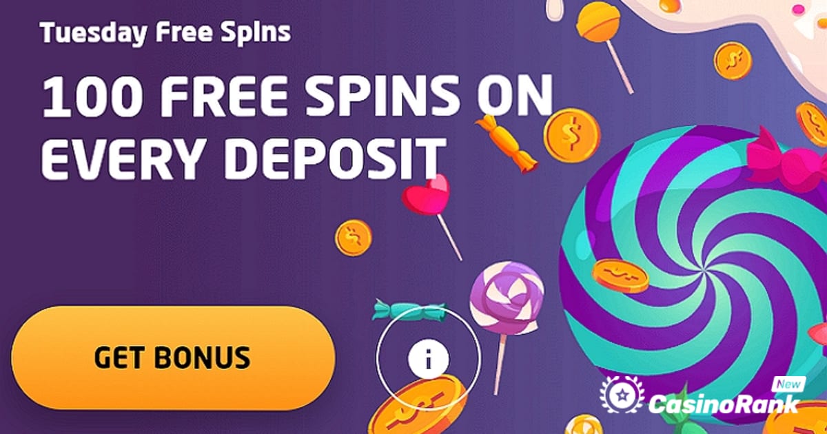 Get up to 100 Free Spins on Every Deposit on Tuesday at Stay Casino